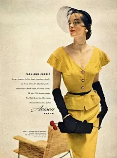 Avisco品牌人造丝（rayon）服装面料广告海报 - 小红书
