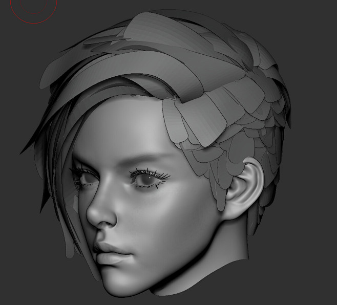 female face study , ...