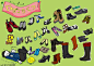 #SAI资源库# 不同类型动漫鞋子的参考！从皮靴、凉鞋到球鞋等各类型的鞋子都在这里哟！自己收藏，转需~