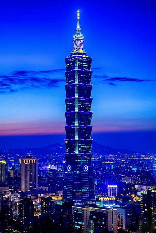台湾101摩天大楼景彩：台北101（Ta...