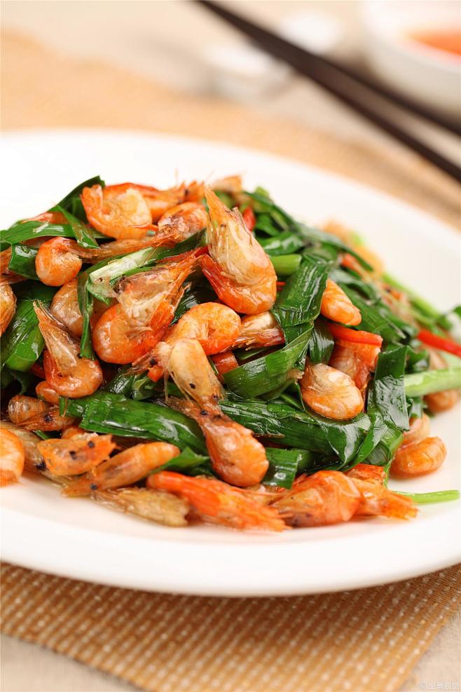 韭菜炒虾