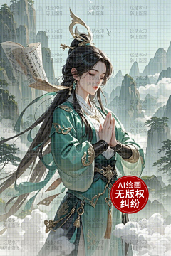 AI版权图库采集到【原创】古风女 仙侠