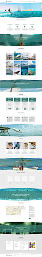 OceanPlaza WordPress Parallax Theme by Zizaza - design ocean, via Behance: 