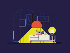 Still testing some interior design (by night !)
