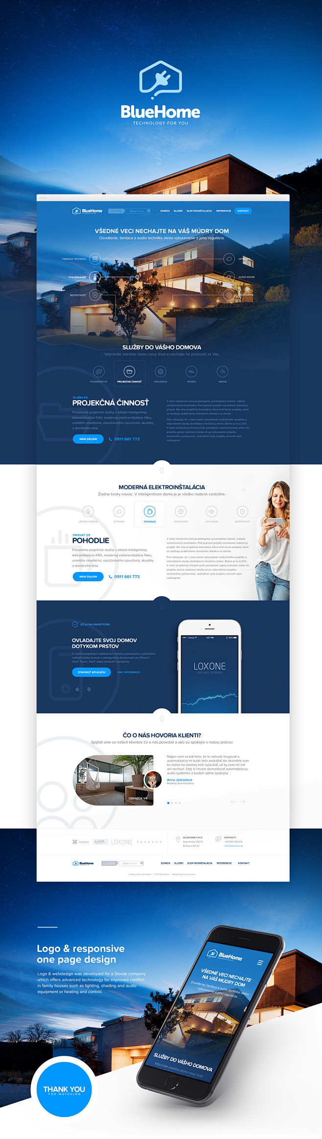 BlueHome : Logo & we...
