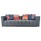 Delano Sofa in Charcoal Velvet : Introducing Modshop's newest addition to our Delano sofa collection . This handcrafted, customizable sofa features a block lucite legs and delicately folded bis