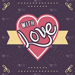 手写的复古情人节贺卡-手工书法