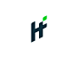 HF / Leaf leaf f h monogram mark logo