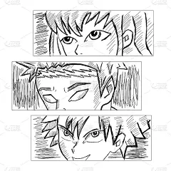 漫画脸向量