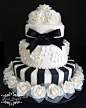 Black and White Wedding Cake