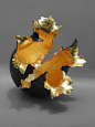 Kay Lynn #Sattler - #gold #sculpture #bowl: