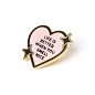 Heart Letter Pin Badge