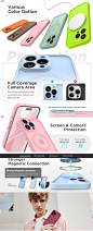 Amazon.com: CAPRARO Magnetic for iPhone 15 Pro Max Case, [Compatible with MagSafe] [Full Camera Protection] [14FT Drop Protection] Shockproof Protective Slim Translucent Phone Case, Peach Pink : Cell Phones & Accessories