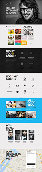 Responsive One Page Portfolio Joomla Template by Robert Gavick, via Behance