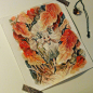 Sanoe 在 Instagram 上发布：“#autumn #fairy for @valentinepasche <3 #watercolor #colorpencil”