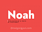 鲜明独特的无衬线英文字体 Noah: A geometric sans-serif font :  
