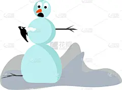 可爱的,雪人,看,小的,创造力,华丽的,新年前夕,图像,卷起,庆祝