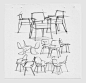 椅子家具线稿草图手绘#家具设计##工业设计# ​​​​