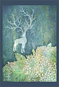 日本画家nana的迷幻森林与鹿--独角兽资讯