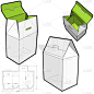 简单包装盒和模切图案。.eps文件是完整的，功能齐全。为真正的纸板生产准备。