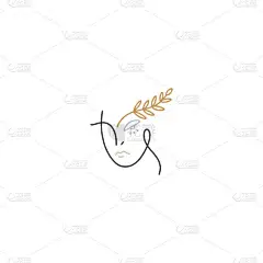 简洁的手绘时尚线条,时尚的人物肖像. 现代抽象。 单色黑白印刷品用于墙体艺术、纺织品等. 矢量说明.