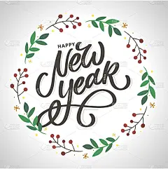 新年快乐2021美丽的贺卡海报与书法黑色文本字金色烟花。手绘设计元素。手写现代笔刷字母白色背景孤立向