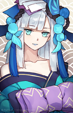 狐狸祖宗和露出狐狸耳朵的小狐狸~#阴阳师#藻晴12hr第9棒imglf5.