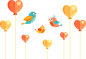 彩色儿童节漂浮气球