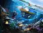 LegoLand California • Deep Sea Adventure : We were incredibly blessed to bring an amazing team together to work on this project for MeringCarson's client, LegoLand California Resort. With experts in digital sketching, illustration, CG/3D, compelling layou