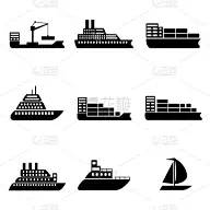 船,工业船,图标集,商务,货物集装箱,海上运输,海港,图像,海洋,物流