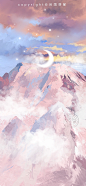 cr.微博@谷雨芽郁__220730_风景 油画棒 质感 手机壁纸