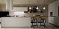 Custom Kitchen : Minimalistic Kitchen designed for a private customer here in Florence, rendered with Corona