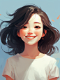 dodai123456_A_smiling_and_toothy_girlFlat_illustration_5f4c3b15-d061-477a-afa8-0371b33e79a4.png (928×1232)