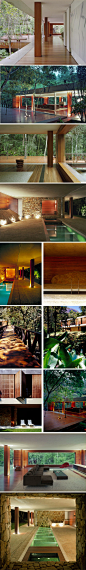 木智工坊：巴西建筑师Marcio Kogan设计的BR House，位于里约热内卢附近的一片树林当中，优雅，安静，简约，干净，这些美丽的形容词正好用来描述这座多次获奖的住宅杰作。via：http://t.cn/h0UbB