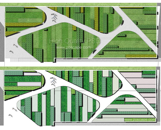 PLAN入口景观广场总平面图PSD下载_...