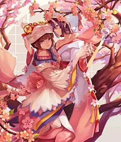 动漫壁纸“桃花妖”