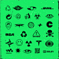 28款潮流污渍做旧纹身矢量图标素材免费下载 28 Free icons & logos grunge eps :  