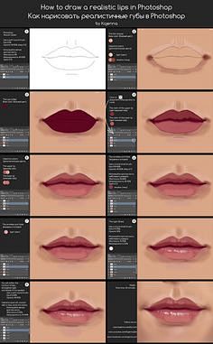 How to draw a lips i...