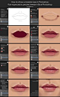 How to draw a lips in Photoshop by Kajenna on deviantART