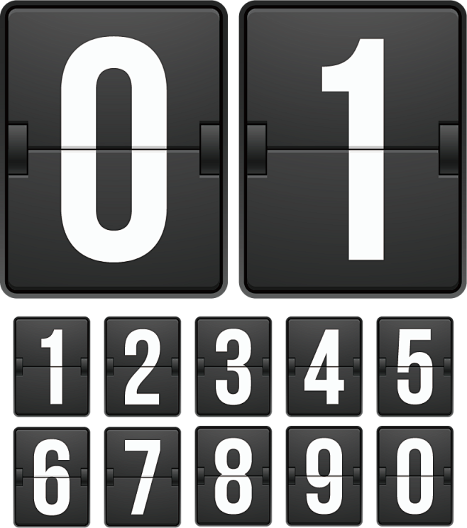 倒计时 数字模板