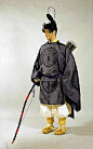 平安時代 武官著褐衣