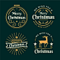 Christmas badge collection Free Vector | Free Vector #Freepik #freevector #christmas #badge #happy #event
