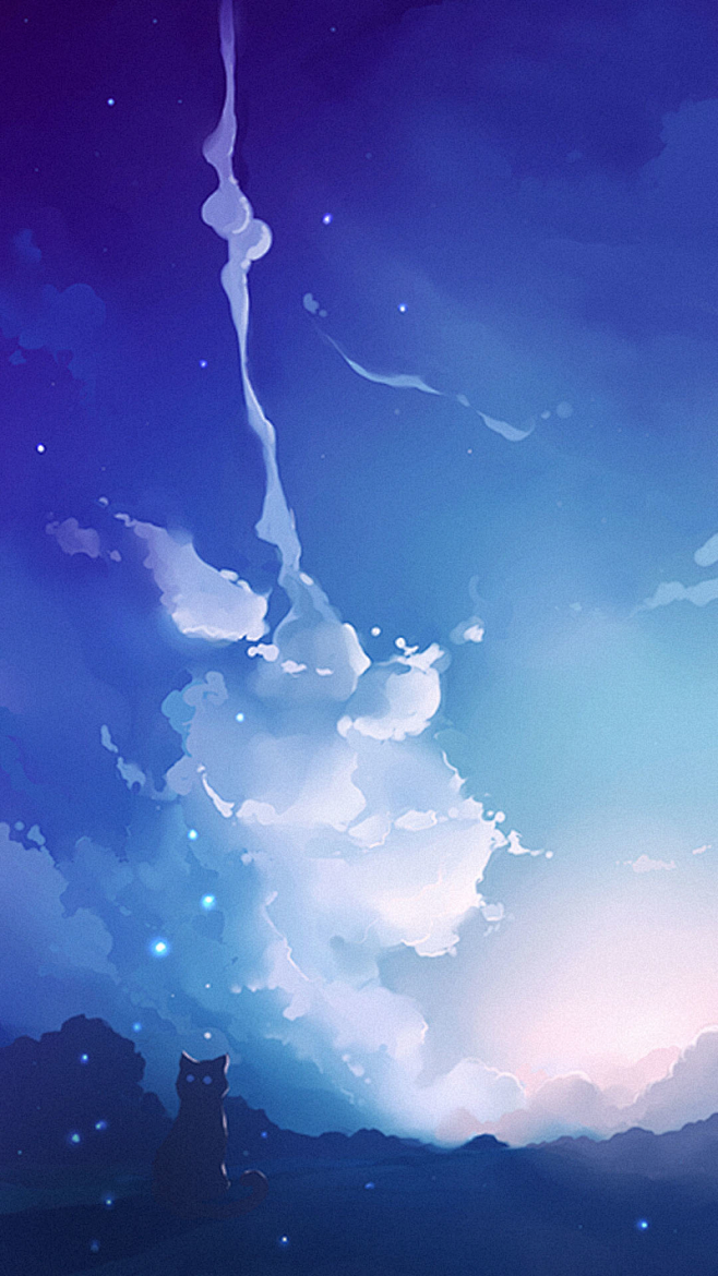 蓝色星空h5背景背景星空背景蓝色星空蓝色背景蓝色星光云彩水彩美术
