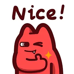 【魔鬼猫表情-nice】#半身 赞 好 大拇指 表扬 认可 IP 动漫 魔性 zombiescat