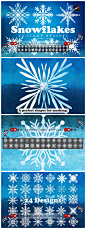 【140】procreate笔刷ps笔刷冬季下雪飘雪雪花图案后期效果 素材-淘宝网