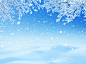 雪景 背景 雪花 冰雪