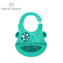 MARCUS宝宝吃饭围兜硅胶防水围嘴儿童婴儿小孩喂饭兜食饭兜口水巾-tmall.com天猫