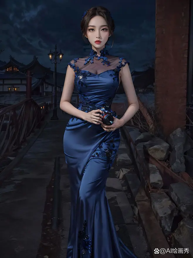 绚丽多彩西式晚礼服穿搭 #晚...@AI绘画秀的动态-花瓣网