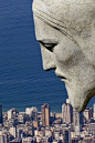 Face of Cristo Redentor - Rio de Janeiro, Brazil