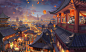 中国风场景气氛图古风山水建筑武侠仙侠CG原画游戏美术素材